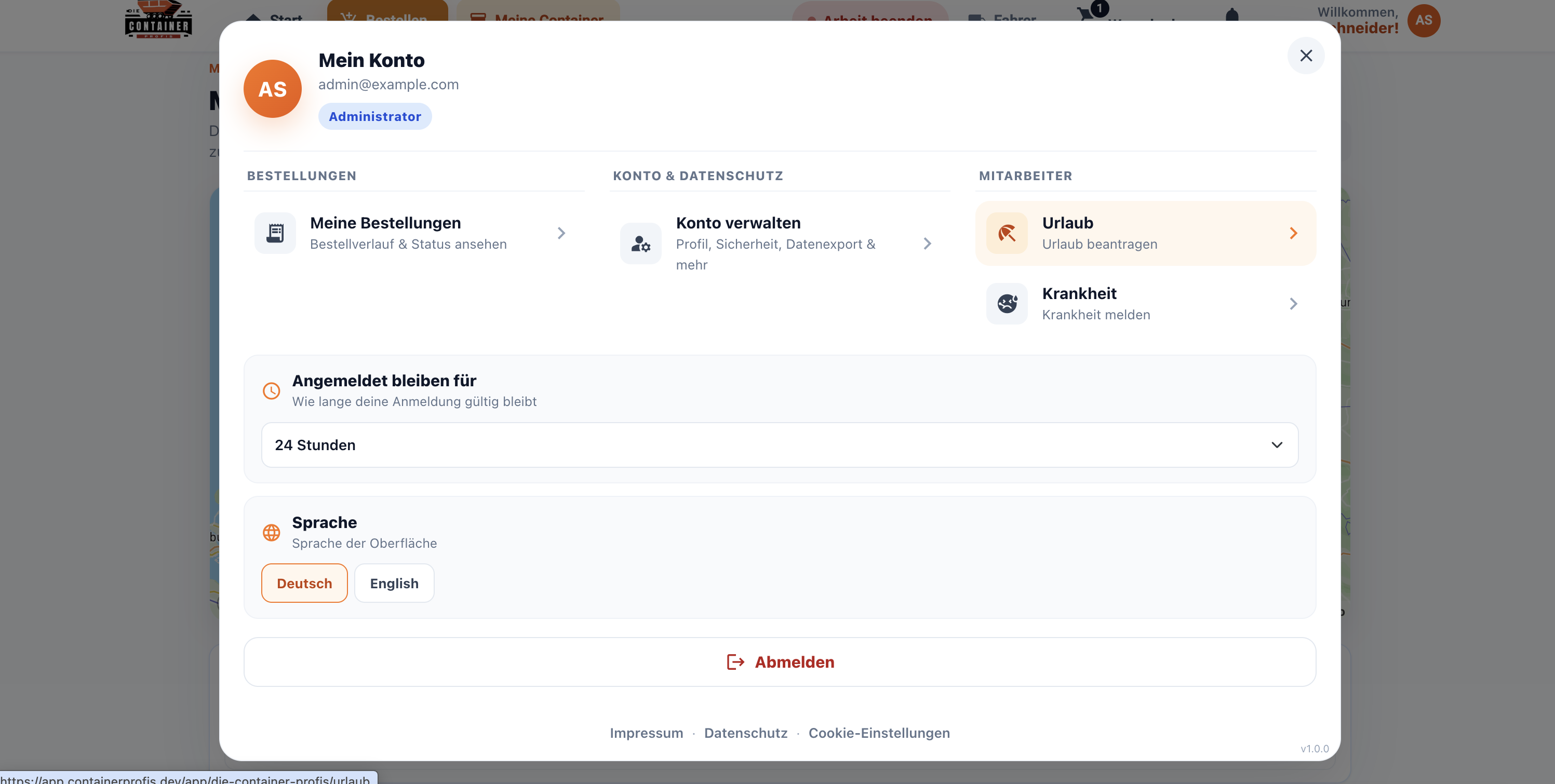 Containerprofis Plattform — Ansicht 7