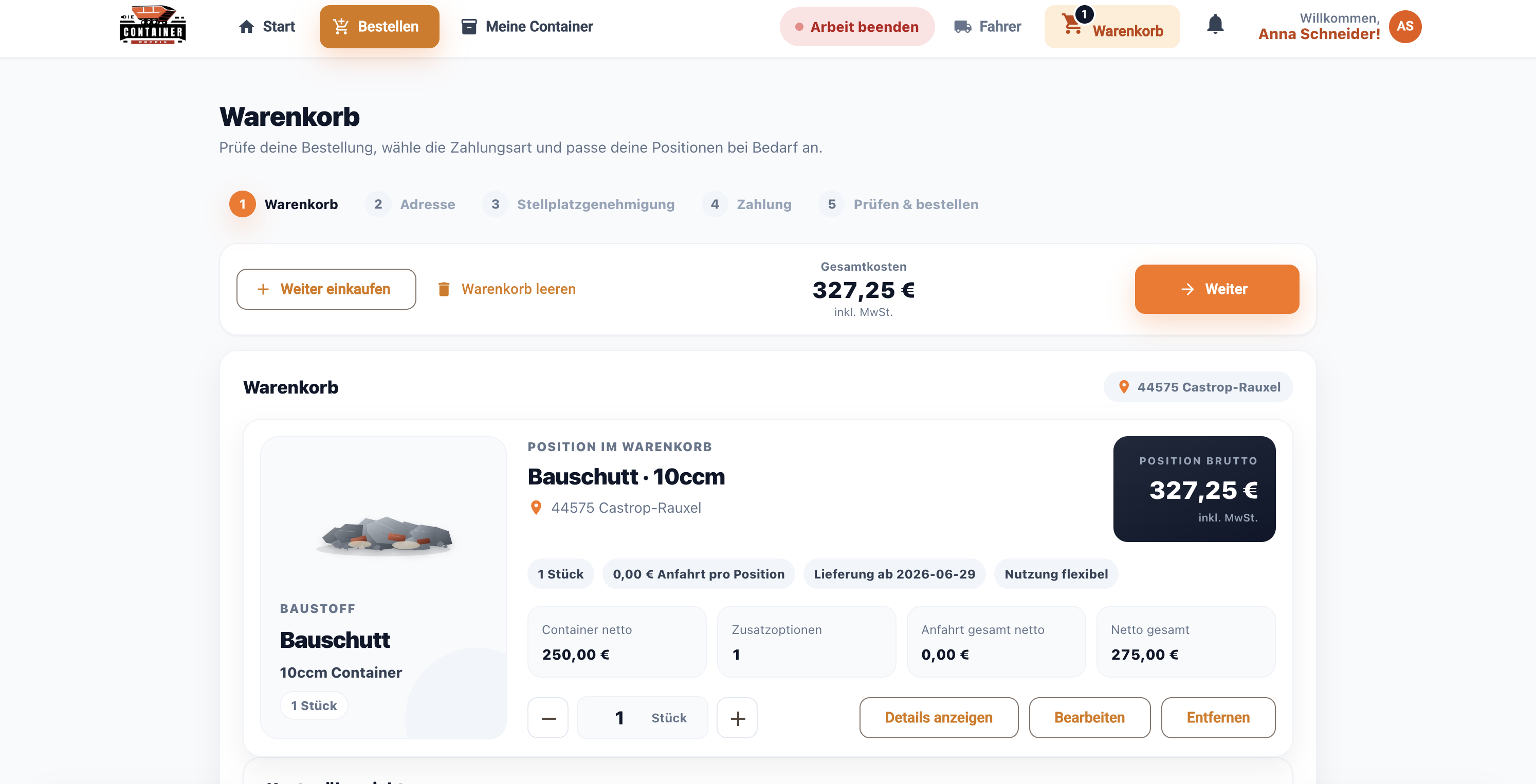 Containerprofis Plattform — Ansicht 9
